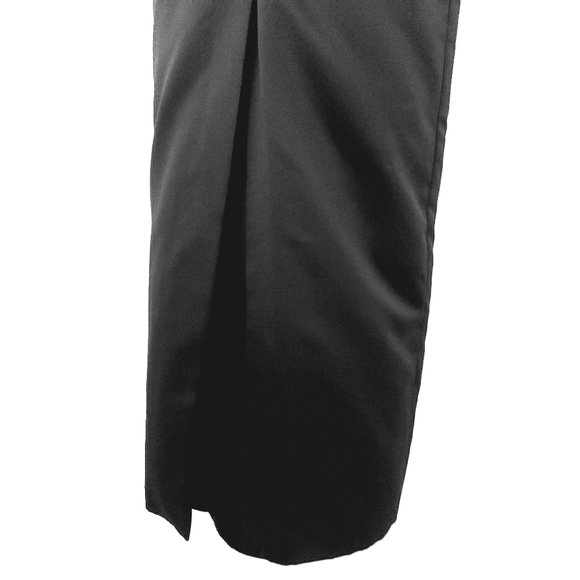 Nwt Vintage Jessica McClintock Black Matte Satin Gown Rhinestone Trim B… - Picture 11 of 17